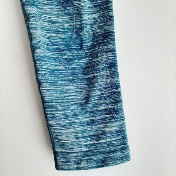 UNDER ARMOUR HeatGear Compression Crop Athletic Leggings Melange Blue Sz S - Picture 6 of 15